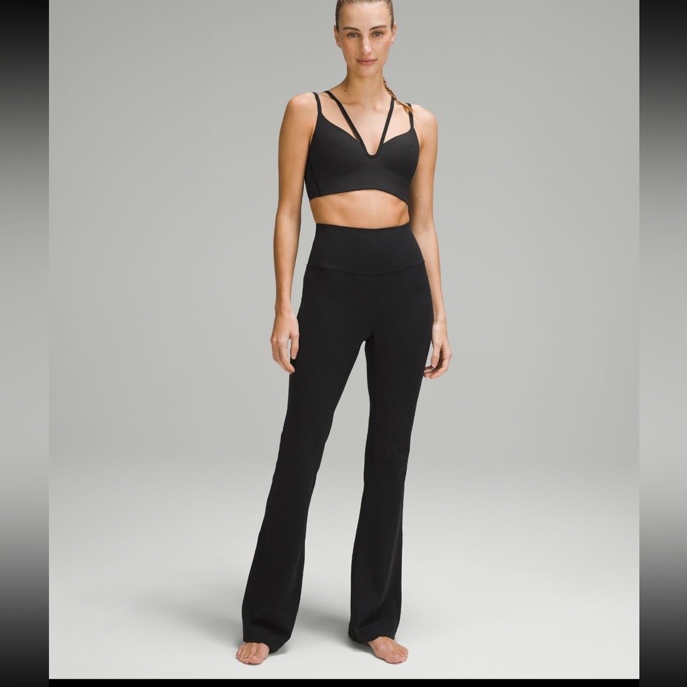 Lululemon Groove high rise Flare Pant, Nulu, Black, size 4